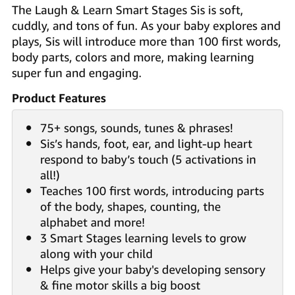 Fisher Price Laugh & Learn Smart Stages Sis - Picture 5 of 5